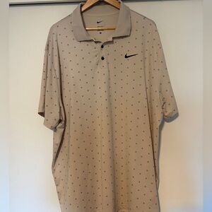 Nike Men's Beige dri fit golf polo XXL